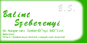 balint szeberenyi business card